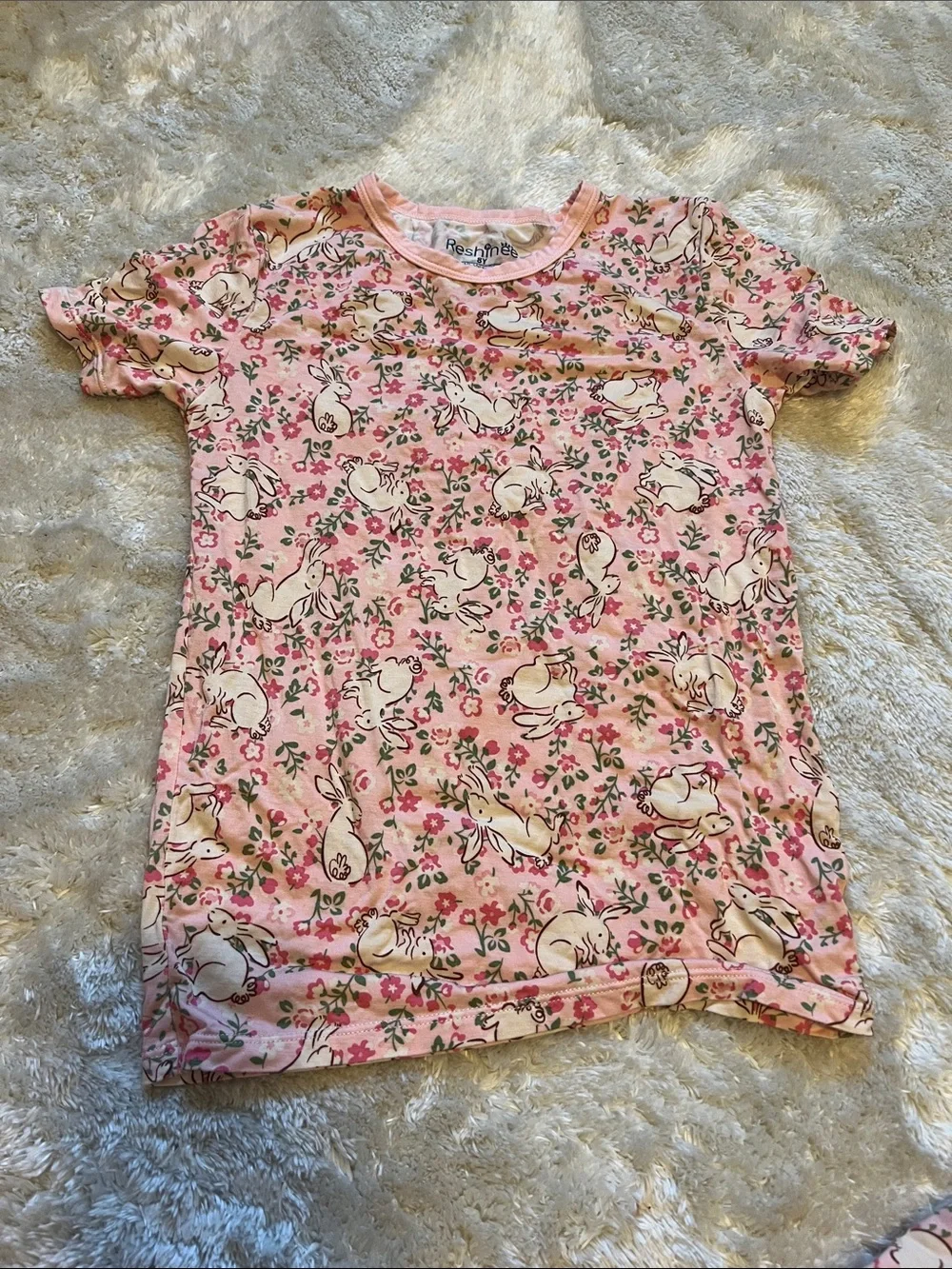 Bamboo Bunny & Floral Short Pajama Set